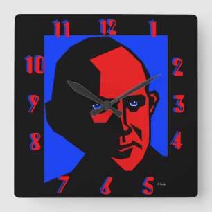 Eugene Debs By Don Busky Square Wall Clock