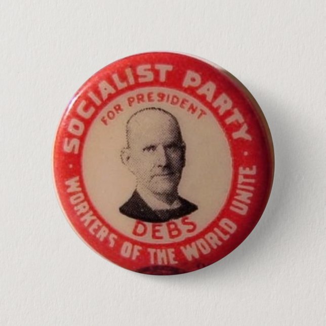 Eugene Debs reproduction pin (Front)