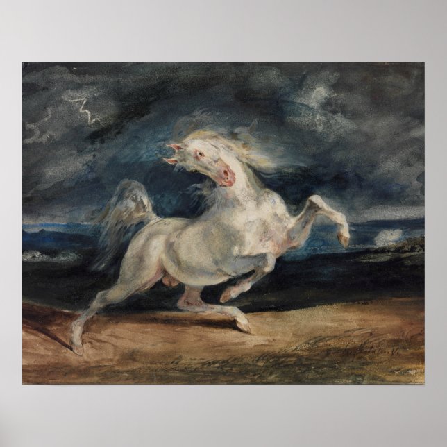 Eugene Delacroix - Horse Frightened by Lightning Poster (Front)