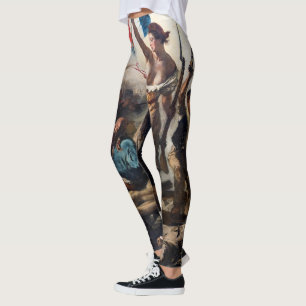 Eugene Delacroix - Liberty Leading The People Leggings