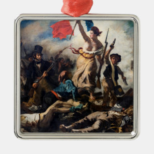 Eugene Delacroix - Liberty Leading The People Metal Tree Decoration
