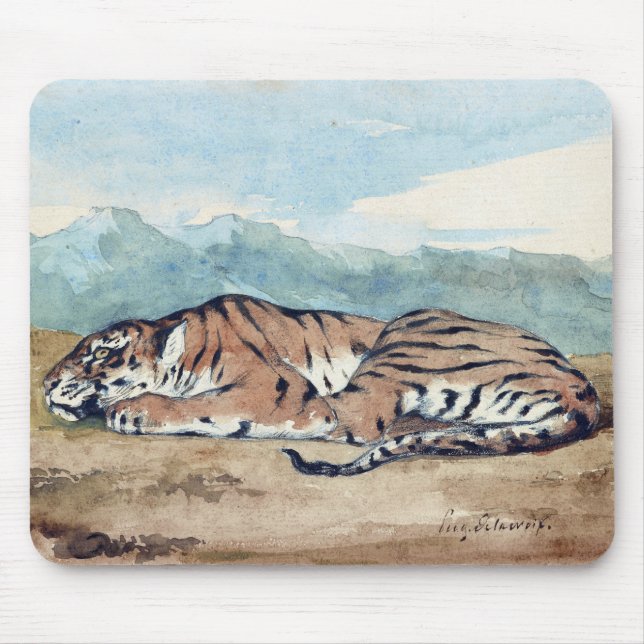 Eugène Delacroix Royal Tiger Mouse Mat (Front)