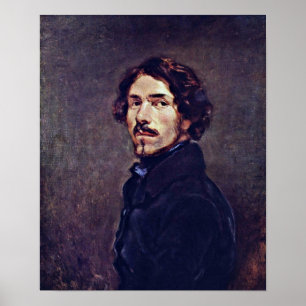 Eugene Delacroix - self-portrait Poster