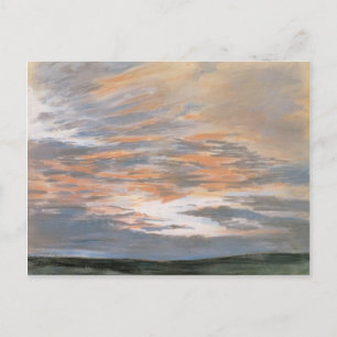 Eugene Delacroix- Study of the Sky at Sunset Postcard