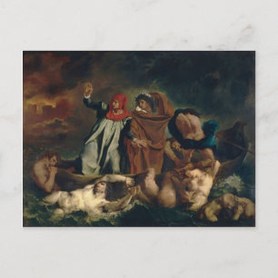 Eugene Delacroix- The Barque of Dante Postcard