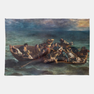 Eugene Delacroix - The Shipwreck of Don Juan Tea Towel