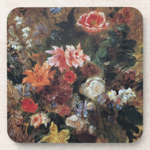 Eugene Delacroix Vintage Bouquet of Flowers Coaster