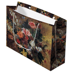 Eugene Delacroix Vintage Bouquet of Flowers Large Gift Bag