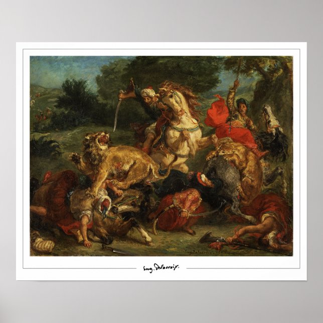 Eugène Delacroix Zedign Art Poster #28 (Front)