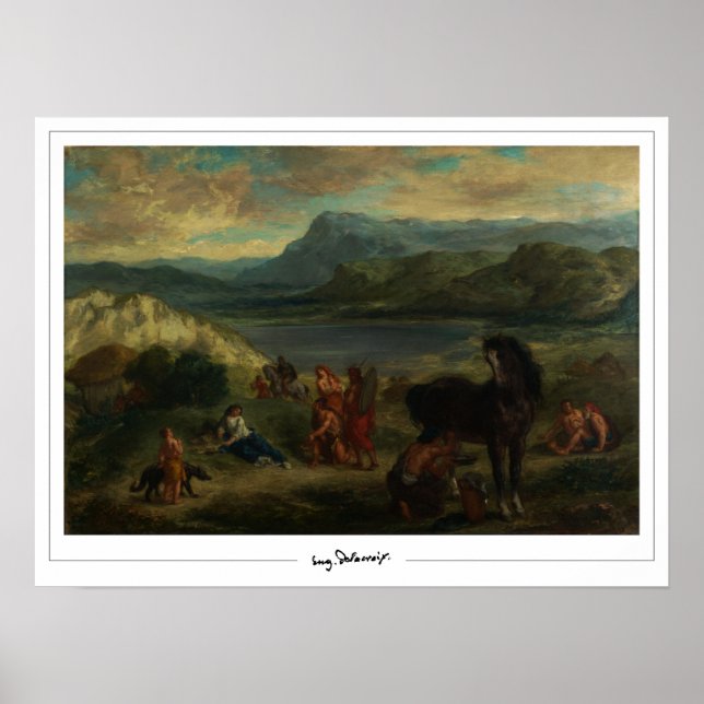 Eugène Delacroix Zedign Art Poster #356 (Front)