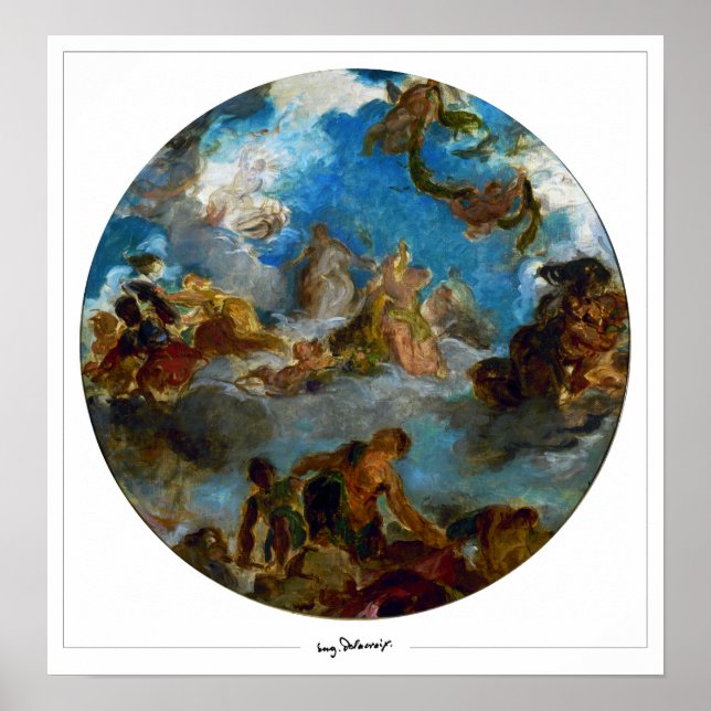 Eugène Delacroix Zedign Art Poster #616 (Front)