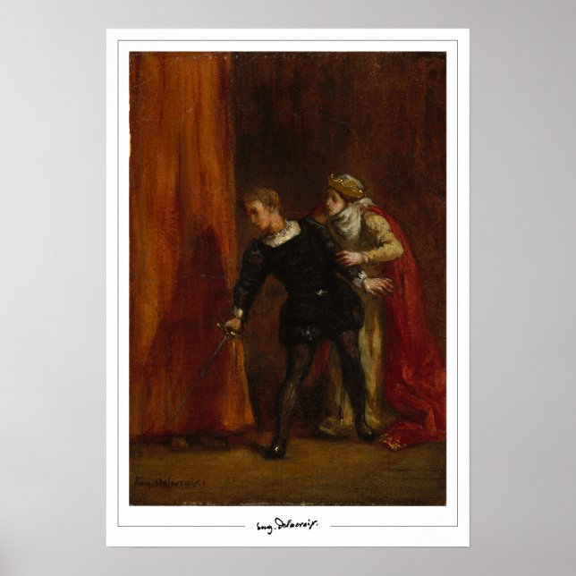 Eugène Delacroix Zedign Art Poster #716 (Front)