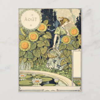 Eugène Grasset août Postcard