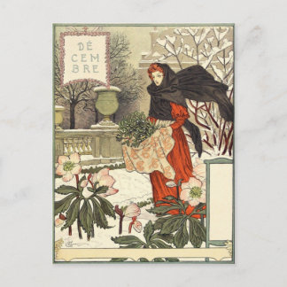 Eugène Grasset décembre Postcard