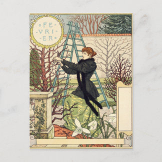 Eugène Grasset février Postcard