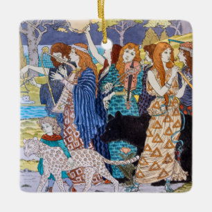 Eugene Grasset - Harmony Decorative Panel Ceramic Ornament