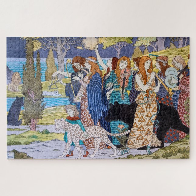 Eugene Grasset - Harmony Decorative Panel Jigsaw Puzzle (Horizontal)