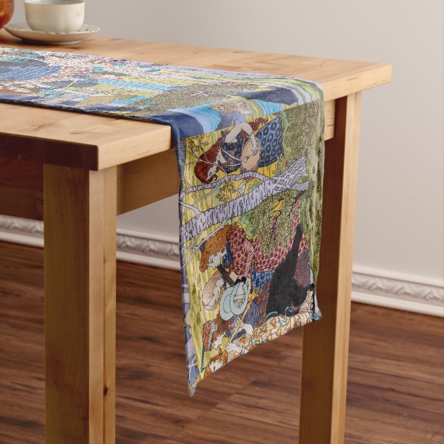 Eugene Grasset - Harmony Decorative Panel Short Table Runner (In Situ)