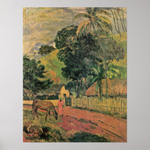 Eugene H Paul Gauguin - Horse on the way Poster