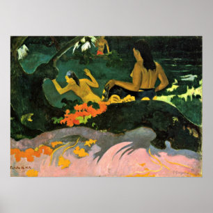 Eugene Henri Paul Gauguin - By the Sea Poster