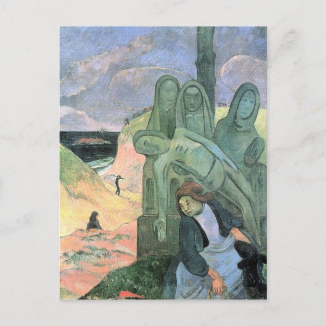 Eugène Henri Paul Gauguin - Green Christ Postcard (Front)