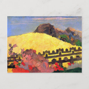 Eugène Henri Paul Gauguin - There is the Temple Postcard
