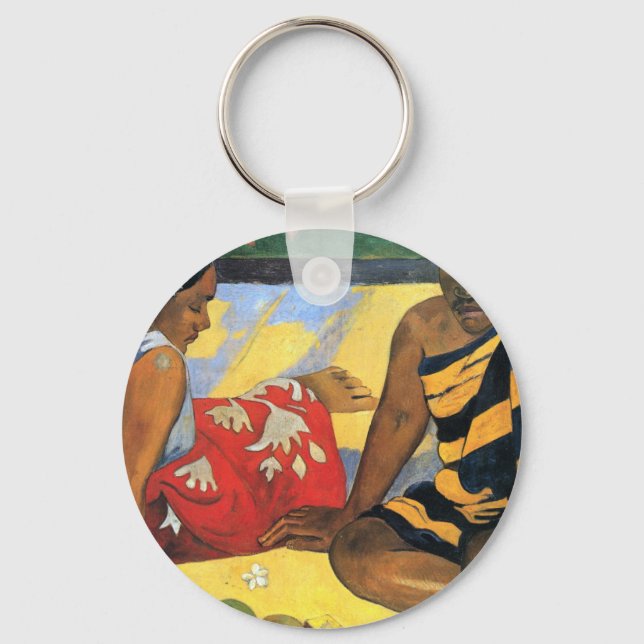 Eugène Henri Paul Gauguin - Two Women From Tahiti Key Ring (Front)