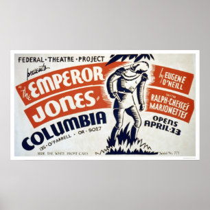 Eugene ONeill Emperor 1937 WPA Poster