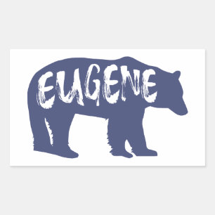 Eugene Oregon Bear Rectangular Sticker