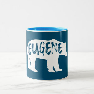 Eugene Oregon Bear Two-Tone Coffee Mug