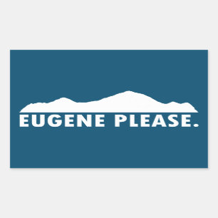 Eugene Oregon Please Rectangular Sticker