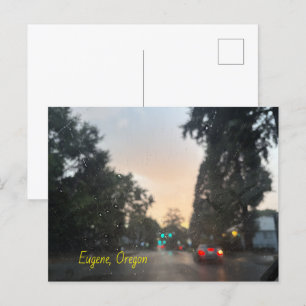 Eugene Oregon Postcard Note Card Card Rainy Day