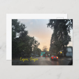 Eugene Oregon Postcard Note Card Card Rainy Day