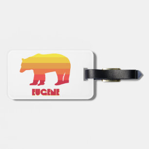 Eugene Oregon Rainbow Bear Luggage Tag