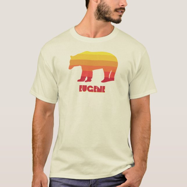 Eugene Oregon Rainbow Bear T-Shirt (Front)