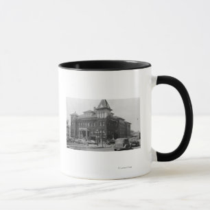 Eugene, Oregon Scene with City Hall Photograph Mug