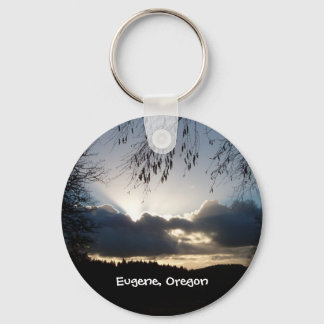 Eugene, Oregon Sunset Key Ring