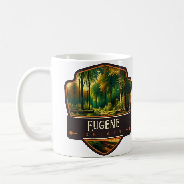 Eugene, Oregon | Vintage Coffee Mug (Left)