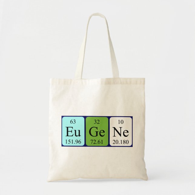 Eugene periodic table name tote bag (Front)