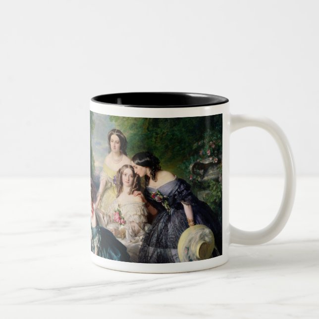 Eugenie Surrounded by her Ladies-in-Waiting Two-Tone Coffee Mug (Right)