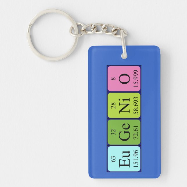Eugenio periodic table name keyring (Front)