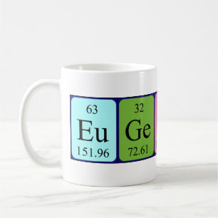 Eugenio periodic table name mug