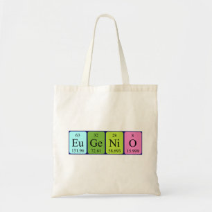 Eugenio periodic table name tote bag