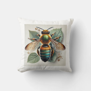 Euglossine bee 170924IREF225 - Watercolor Cushion