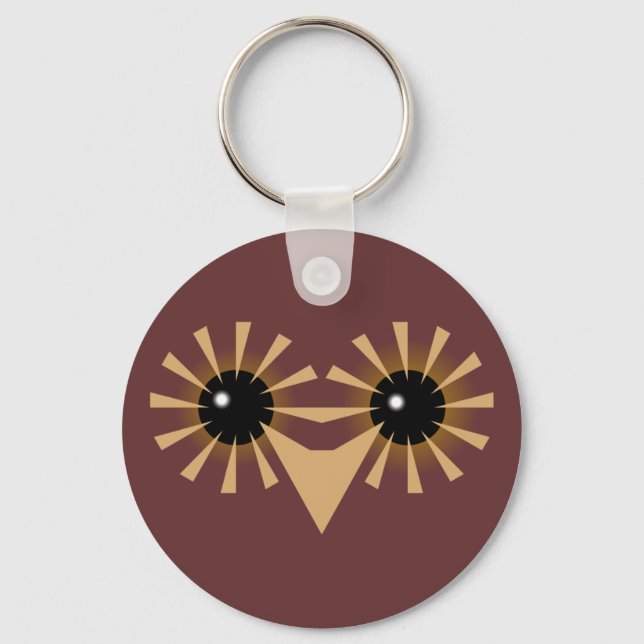 Eule Eulengesicht owl face Key Ring (Front)