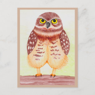 Eule Postkarte Postcard