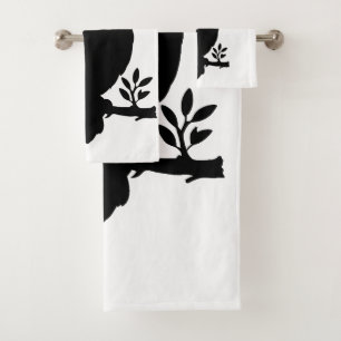 Eule - Scherenschnitt Bath Towel Set