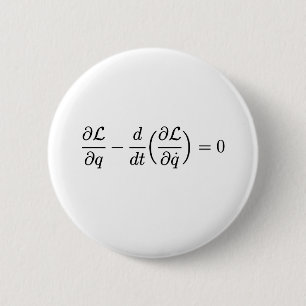 euler lagrange equations 6 cm round badge