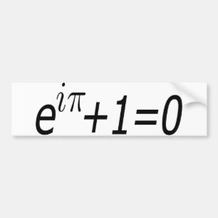 Euler's Identity Bumper Sticker