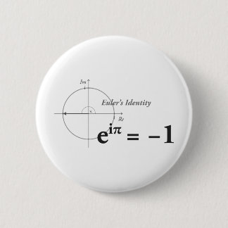 Euler's Identity Math Formula 6 Cm Round Badge